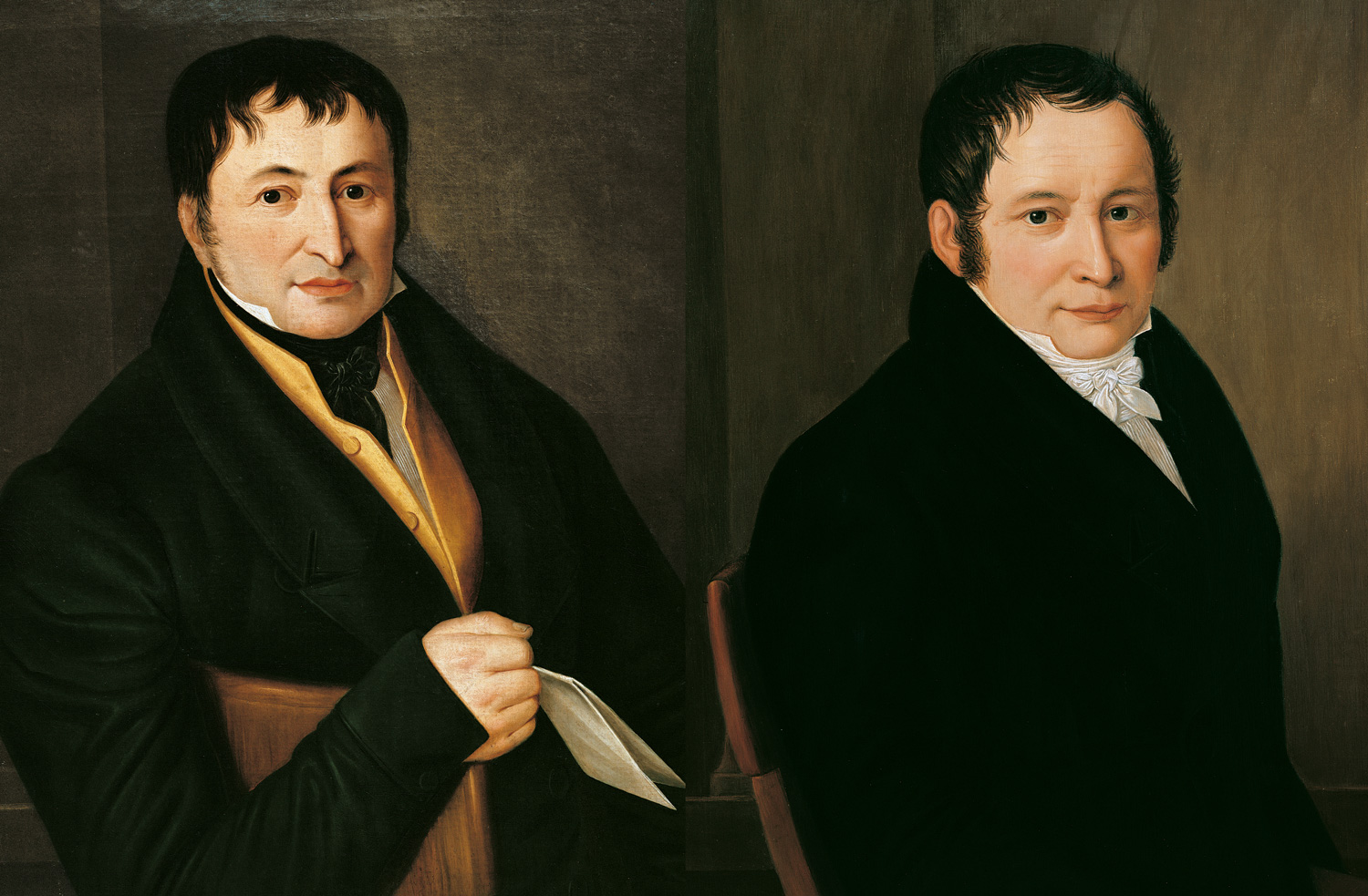 Inventor Friedrich Koenig (1774-1833), left, and his partner Andreas Bauer (1783-1860) made printing history