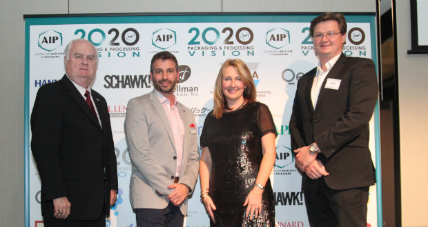PIDA partnership, from left: Tom Schneider, president WPO; Michael Grima, national president AIP; Sharon Humphreys, executive director PAC NZ; Mark Dingley, chairman APPMA