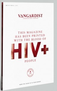 Making a positive statement: HIV ink on a magazine