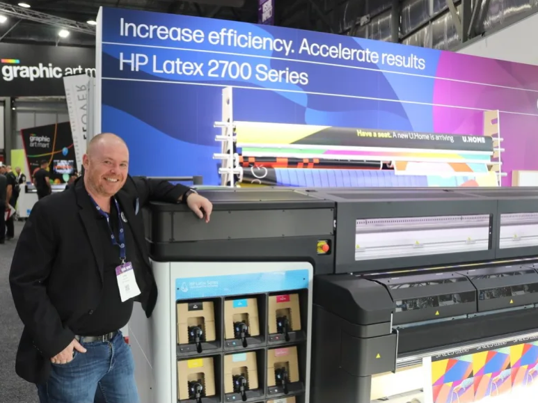 HP A/NZ country manager for large format printing Craig Hardman at Visual Impact Sydney 2023