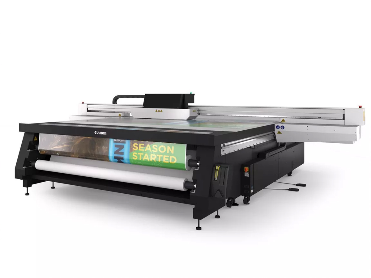 Canon launched two new models in the Arizona 1300 flatbed printer series, the GTF and XTF and PrismaElevate XL, which creates textured effects and raised lettering up to 2mm