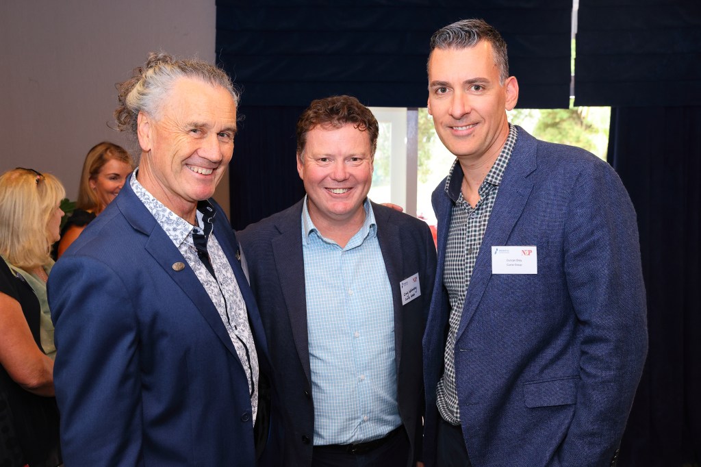 Bruce Craig, New Zealand Printer; Craig Walmsley, Currie Group and Duncan Bray, Currie Group