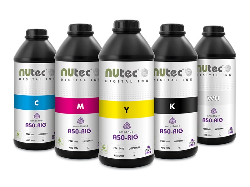 Hi-Tec Ink has commenced sale of the Ametyst A50-RIG inks by NUtec Digital Ink, which has been recently awarded Gold status by GreenGuard