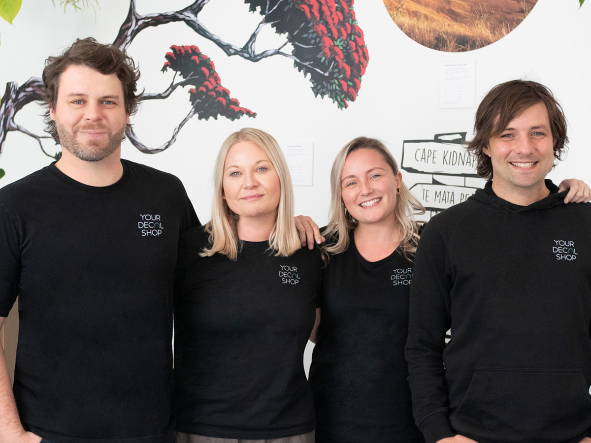 Your Decal Shop, a family-run business based in Hawkes Bay, is making remarkable strides in sustainability by utilising recycled PET plastic materials and water-based inks to create wall art