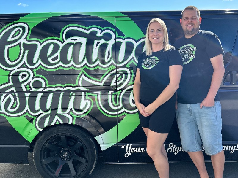 Husband and wife team Libby and Nathan Wood used to co-own a large sign shop in Wellington but decided to go their own way and begin their own business